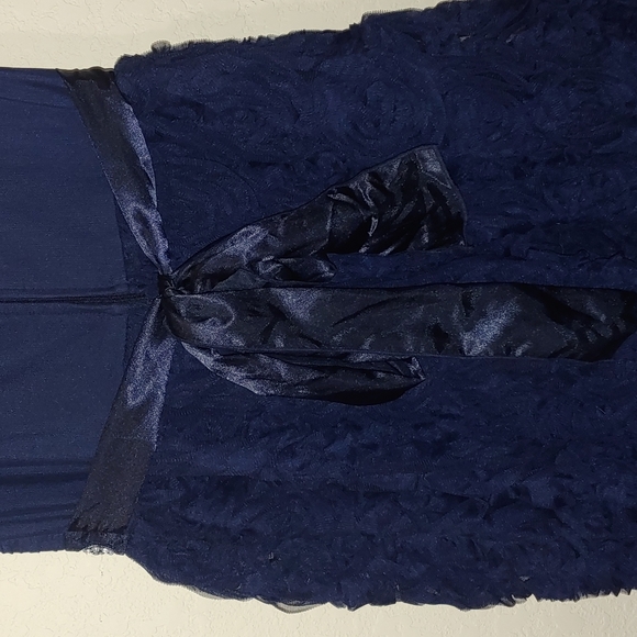 Navy Blue Cocktail Dress - Picture 5 of 5